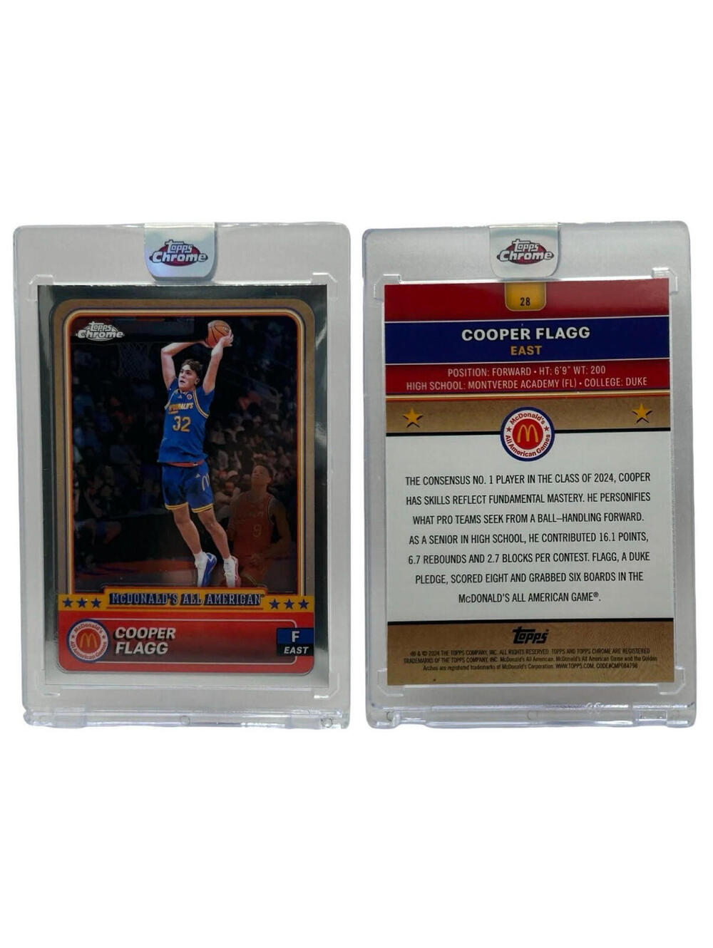 2024 Topps Chrome McDonald's All-American #28 Cooper Flagg East /Marvericks